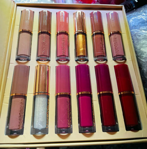 12 Pcs Mocallure Transparent Clear Lip Gloss